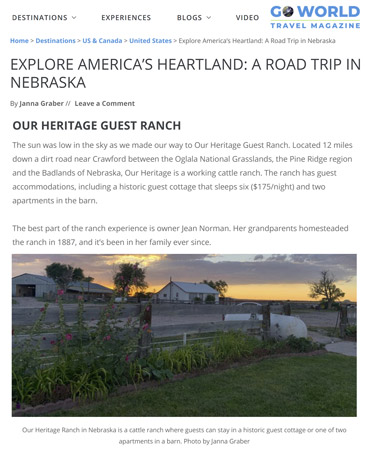 Our Heritage Guest Ranch on Go World